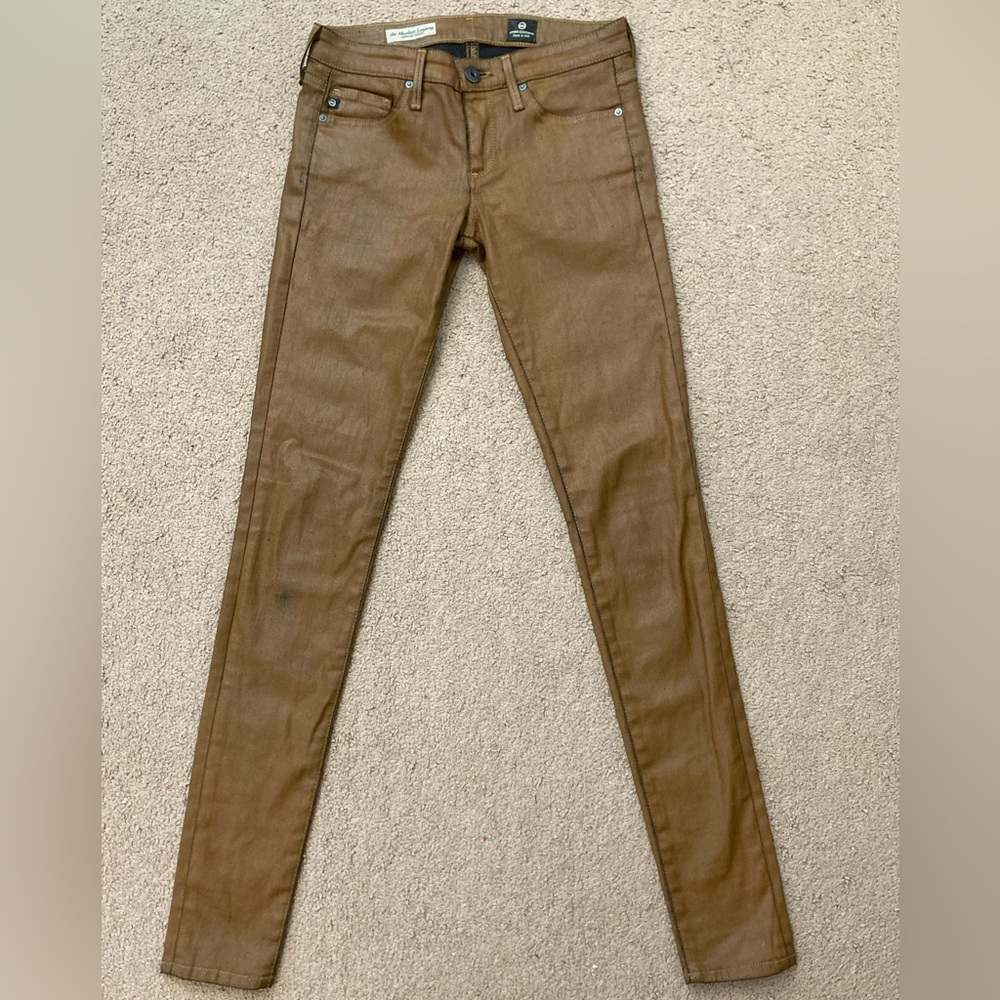 AG Adriano Goldschmied Brown Extreme Skinny Absolute Legging Jeans 24 R lowrise